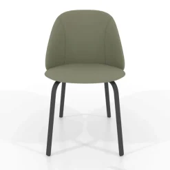 Sofia Chaise cosy en simili avec pieds métal