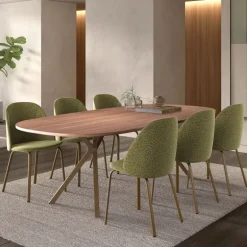 Sofia Chaise tissu confortable avec pieds en métal