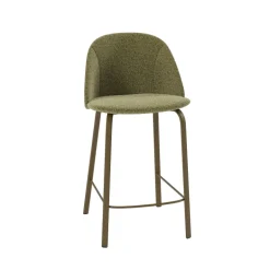 Sofia Tabouret snack confortable en tissu avec pieds en métal