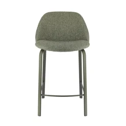 Sofia Tabouret snack confortable en tissu avec pieds en métal