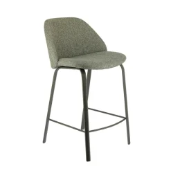 Sofia Tabouret snack confortable en tissu avec pieds en métal