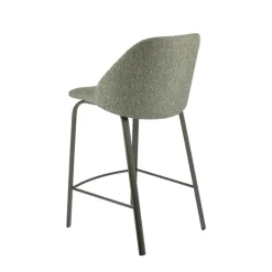 Sofia Tabouret snack confortable en tissu avec pieds en métal