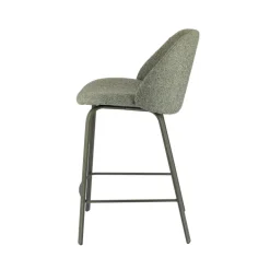 Sofia Tabouret snack confortable en tissu avec pieds en métal