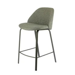 Sofia Tabouret snack confortable en tissu avec pieds en métal