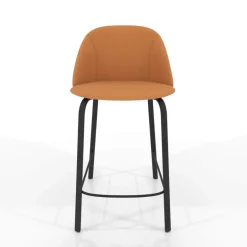Sofia Tabouret snack cosy en simili avec pieds en métal