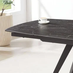 SofiaTable moderne extensible en céramique avec pieds en métal