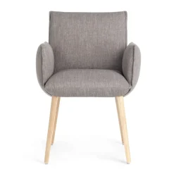 Soft Mobitec® Fauteuil cocooning en tissu avec pieds en bois massif