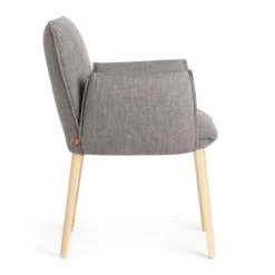 Soft Mobitec® Fauteuil cocooning en tissu avec pieds en bois massif