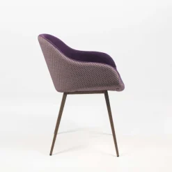 Sonny Midj® Fauteuil design bicolore en tissu et métal laqué