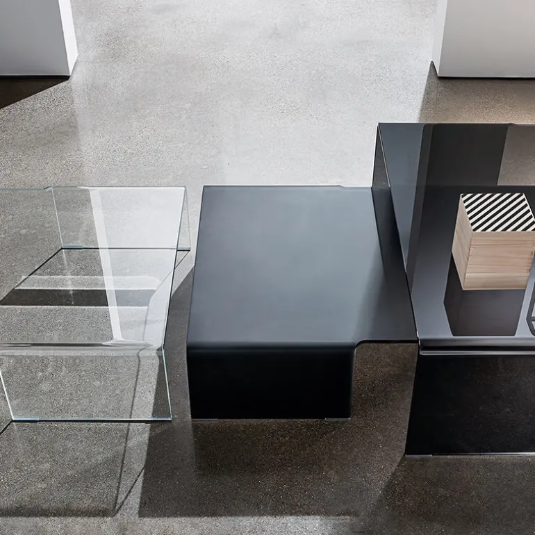 Spider Sovet® Table basse design rectangulaire en verre