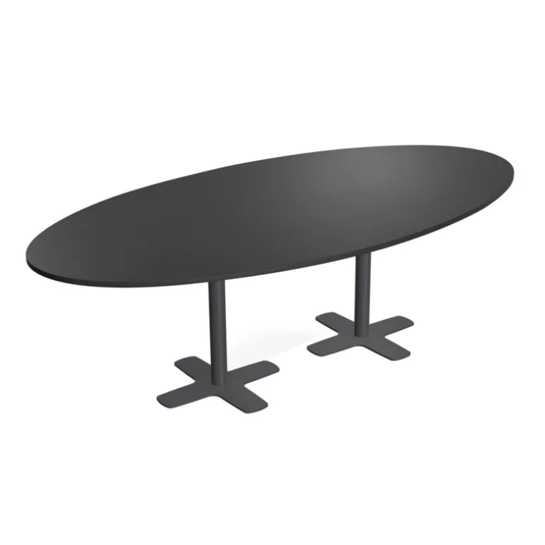 Spinner 2 Table ovale en stratifié avec deux pieds