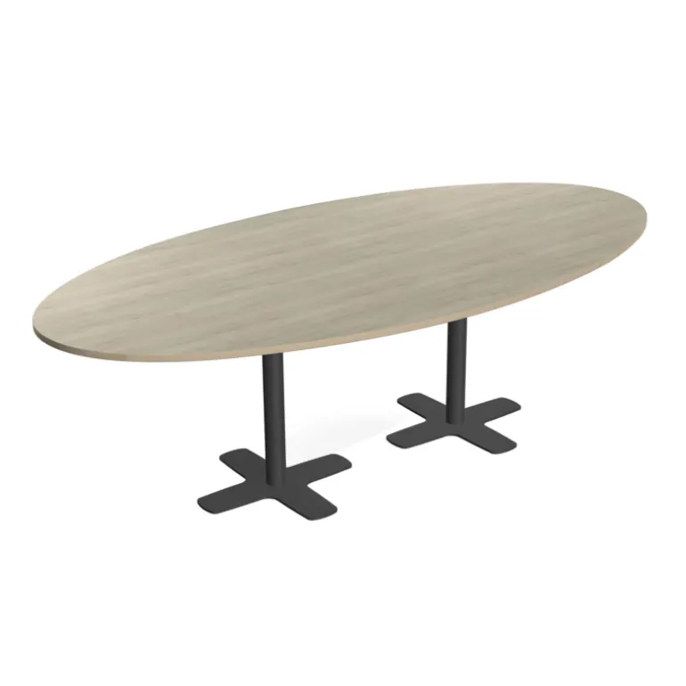 Spinner 2 Table ovale en stratifié avec deux pieds