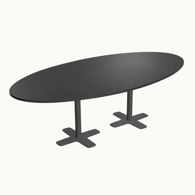 Spinner 2 Table ovale en stratifié avec deux pieds