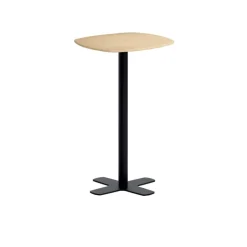 Spinner Petite table de bar en stratifié aux coins arrondis avec pied central