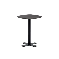 Spinner Table snack de cuisine en stratifié avec pied central coins arrondis