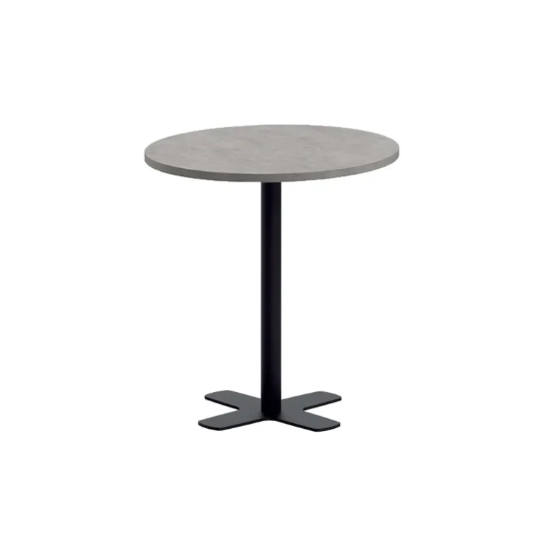 Spinner Table snack ronde pour cuisine en stratifié avec pied central