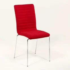 Star Midj® Chaise moderne empilable en tissu et métal