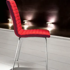 Star Midj® Chaise moderne empilable en tissu et métal