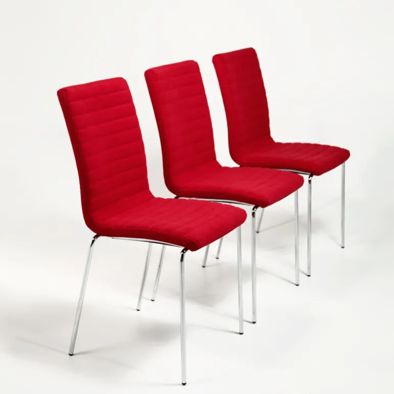 Star Midj® Chaise moderne empilable en tissu et métal