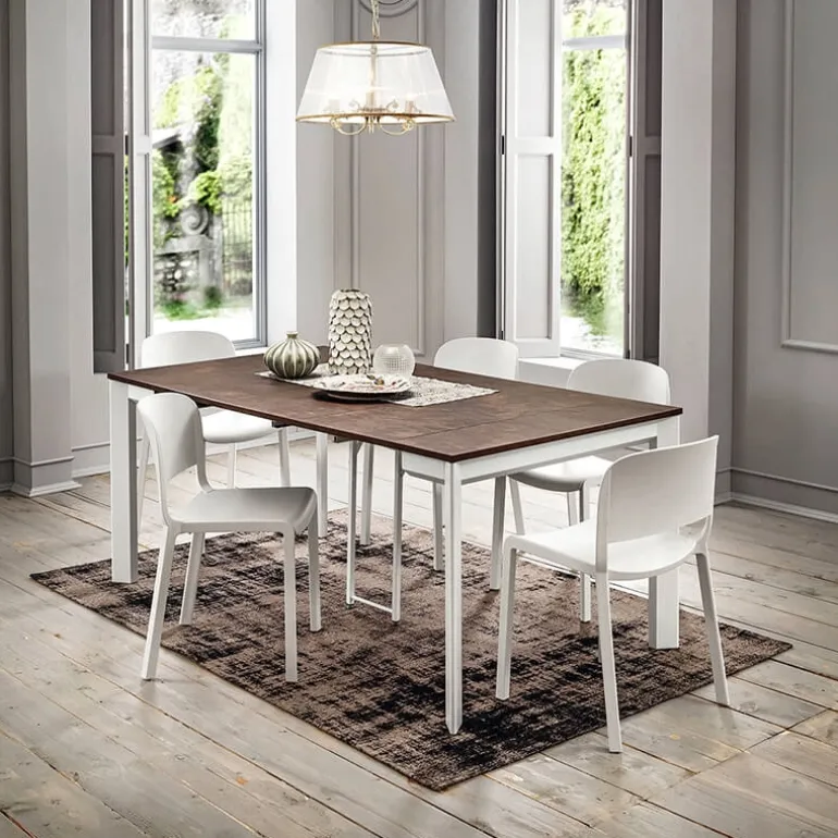 Steave Console extensible rectangulaire en stratifié