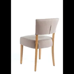 Steffi 2 Chaise matelassée en tissu et bois