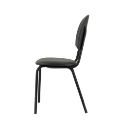 STR5 Chaise de cuisine en simili et métal