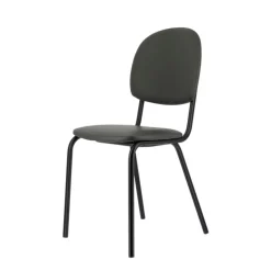 STR5 Chaise de cuisine en simili et métal