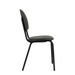 STR5 Chaise de cuisine en simili et métal