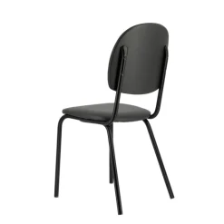 STR5 Chaise de cuisine en simili et métal