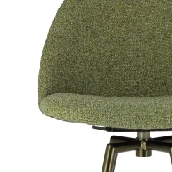 Swiftie Tabouret de bar pivotant en tissu et pieds métal