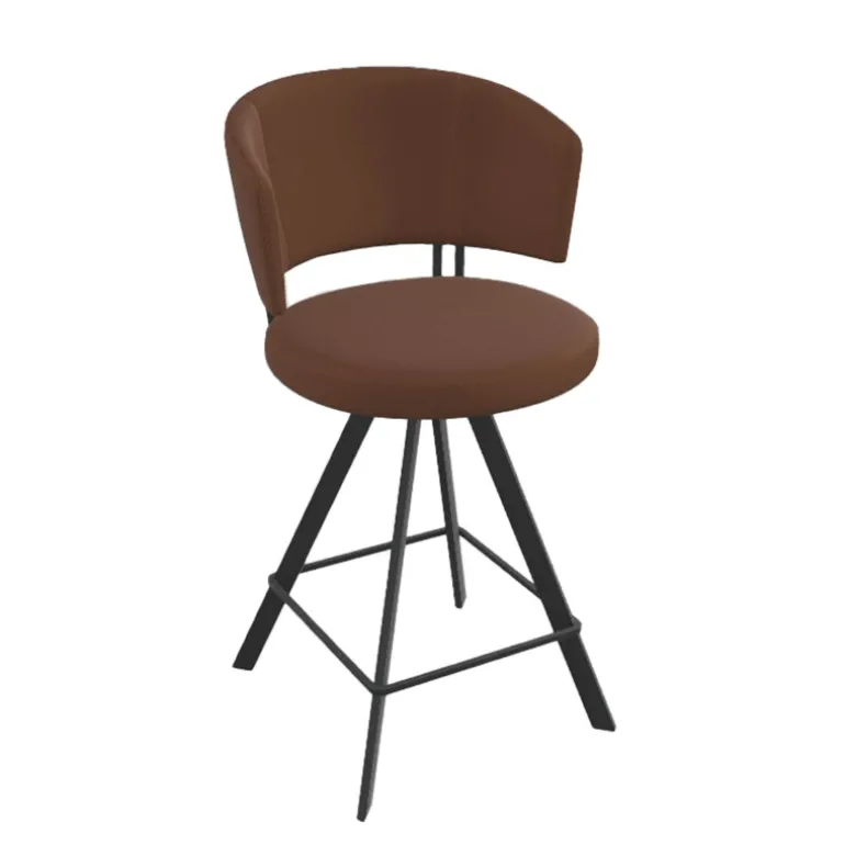 Tabouret haut design pivotant en simili – Allure