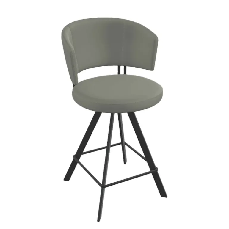 Tabouret haut design pivotant en simili – Allure