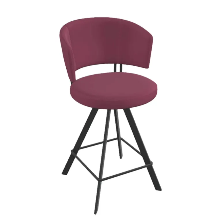 Tabouret haut design pivotant en simili – Allure