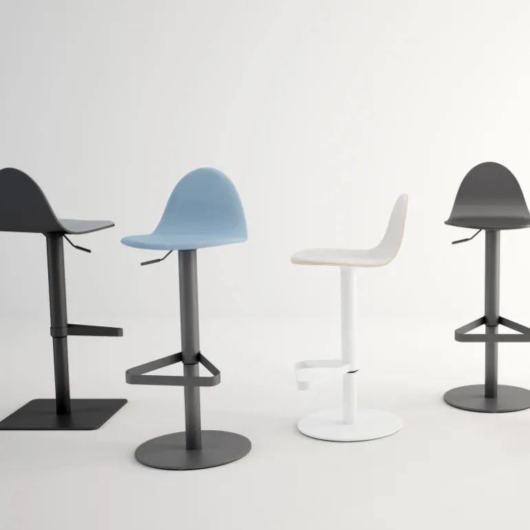 Tabu Tabouret réglable design en synthétique et métal