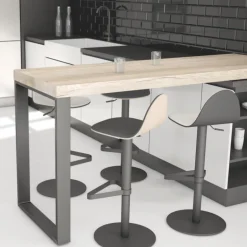 Tabu Tabouret réglable et pivotant design en bois