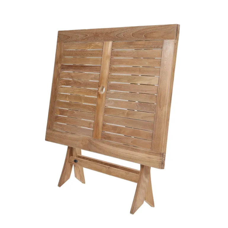 TanamaTable de jardin rectangulaire pliante en teck massif