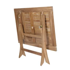 TanamaTable de jardin rectangulaire pliante en teck massif