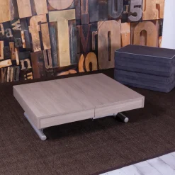 Tavoletto Table transformable en lit pour petit espace en mélaminé