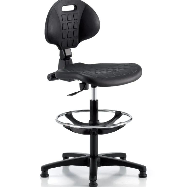 Tecnik Chaise d'atelier en polyuréthane sur patins avec repose