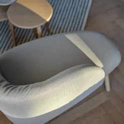 Thalia Mobitec ® Banquette cosy en tissu avec pieds en bois