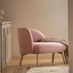 Thalia Mobitec ® Banquette cosy en tissu avec pieds en bois