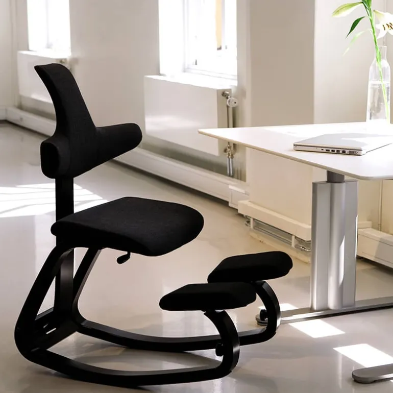 ThatSit Varier® Chaise de bureau ergonomique à bascule en tissu et bois