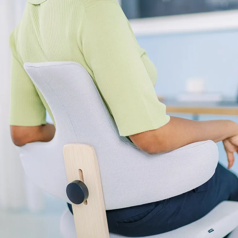 ThatSit Varier® Chaise de bureau ergonomique à bascule en tissu et bois