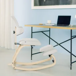 ThatSit Varier® Chaise de bureau ergonomique à bascule en tissu et bois