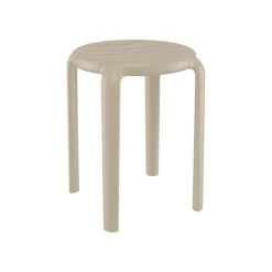 Tom Tabouret bas sans dossier empilable en polypropylène