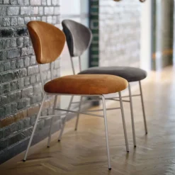 Toro Mobitec ® Chaise cosy minimaliste en tissu et pieds métal