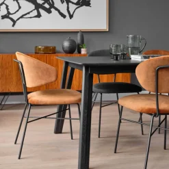 Toro Mobitec ® Fauteuil minimaliste cosy en tissu avec pieds en métal