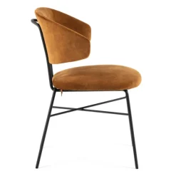 Toro Mobitec ® Fauteuil minimaliste cosy en tissu avec pieds en métal