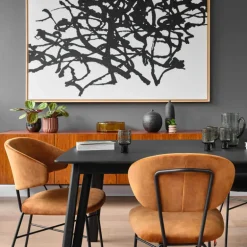 Toro Mobitec ® Fauteuil minimaliste cosy en tissu avec pieds en métal