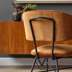 Toro Mobitec ® Fauteuil minimaliste cosy en tissu avec pieds en métal